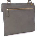 CATWALK COLLECTION HANDBAGS - Ladies Leather Cross Body Bag - Adjustable Shoulder Strap - DISPATCH - Grey