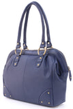 CATWALK COLLECTION HANDBAGS - Women's Leather Tote / Shoulder Bag - DOCTOR BAG - Blue
