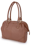 CATWALK COLLECTION HANDBAGS - Women's Leather Tote / Shoulder Bag - DOCTOR BAG - Tan