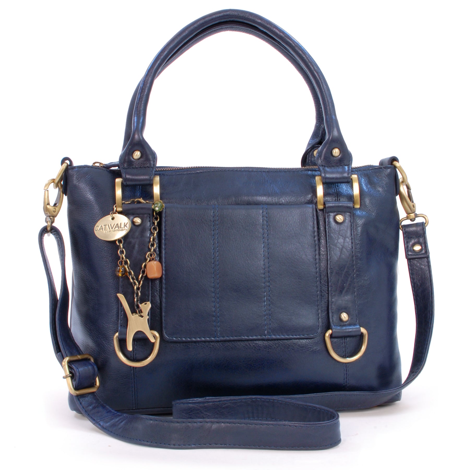 Catwalk Gallery - Women's Leather Handbag With Crossbody Strap
