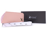 CATWALK COLLECTION HANDBAGS - Ladies Leather Glasses Case - Sunglasses Sleeve - Gift Boxed - IRIS - Pink