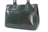 CATWALK COLLECTION HANDBAGS - Women's Large Vintage Leather Tote / Shoulder Bag - KENSINGTON - Green