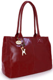 CATWALK COLLECTION HANDBAGS - Women's Large Vintage Leather Tote / Shoulder Bag - KENSINGTON - Red