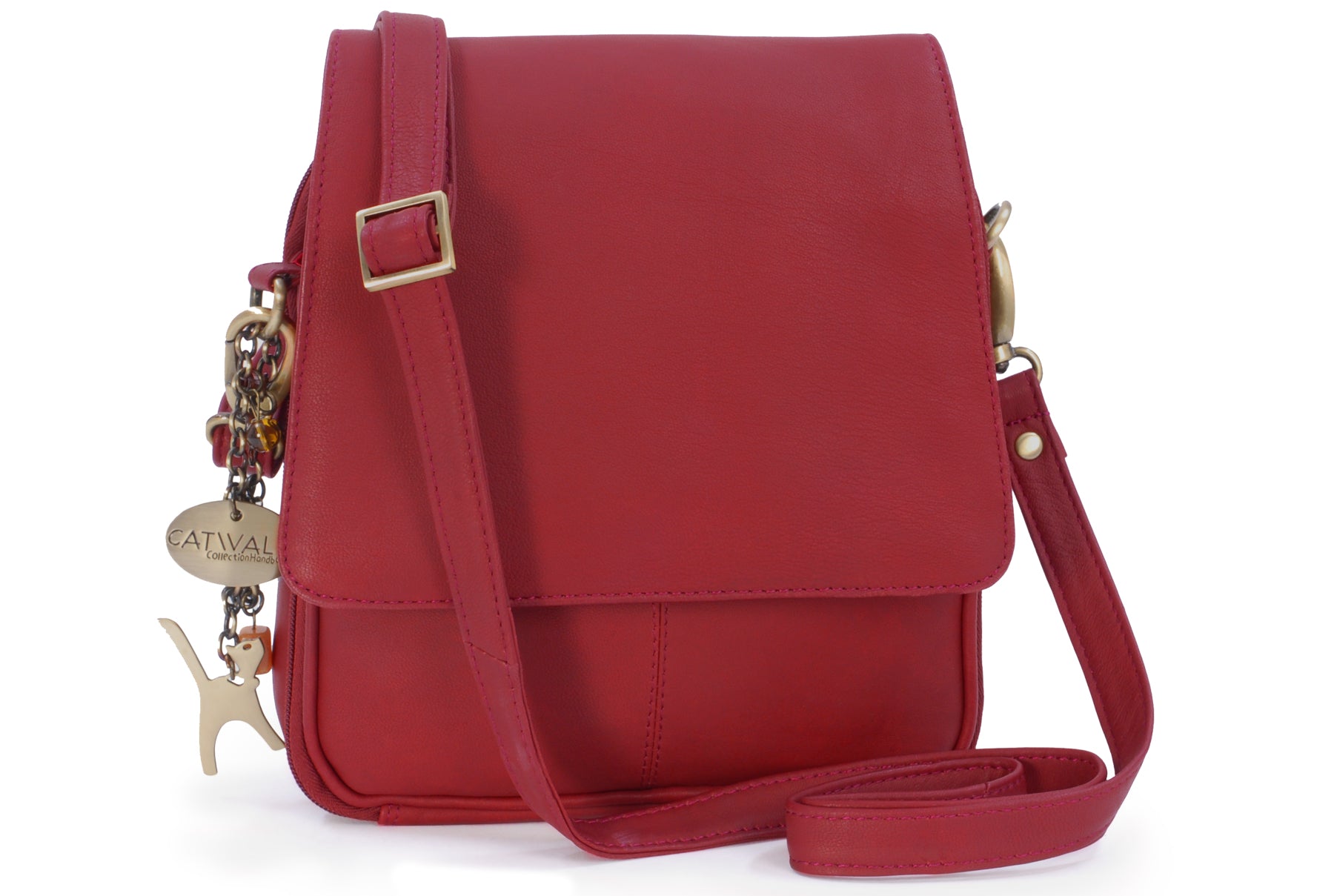 Catwalk Metro - Women's Leather Crossbody Bag Multiple Compartments