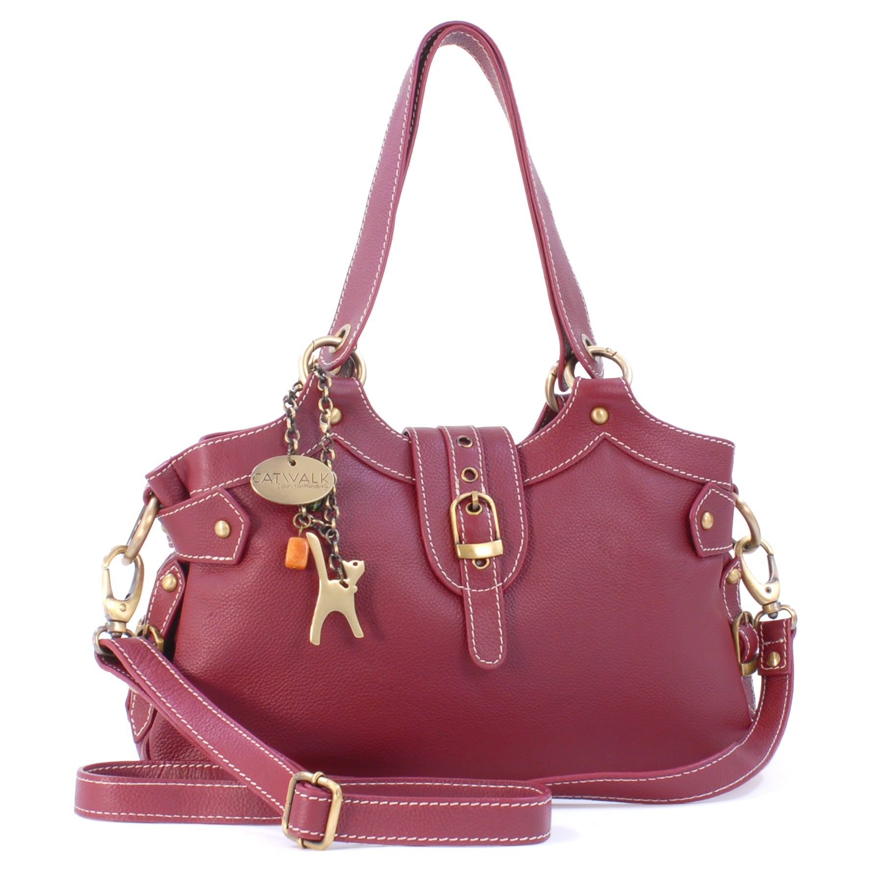 Catwalk Nicole - Women's Leather Shoulder Bag With Crossbody Strap