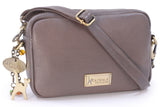 CATWALK COLLECTION HANDBAGS - Ladies Small Leather Cross Body Bag -  Women's Messenger Bag - POLLY - Grey