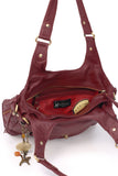 CATWALK COLLECTION HANDBAGS - Women's Leather Top Handle / Shoulder Bag - ROXANNA - Red