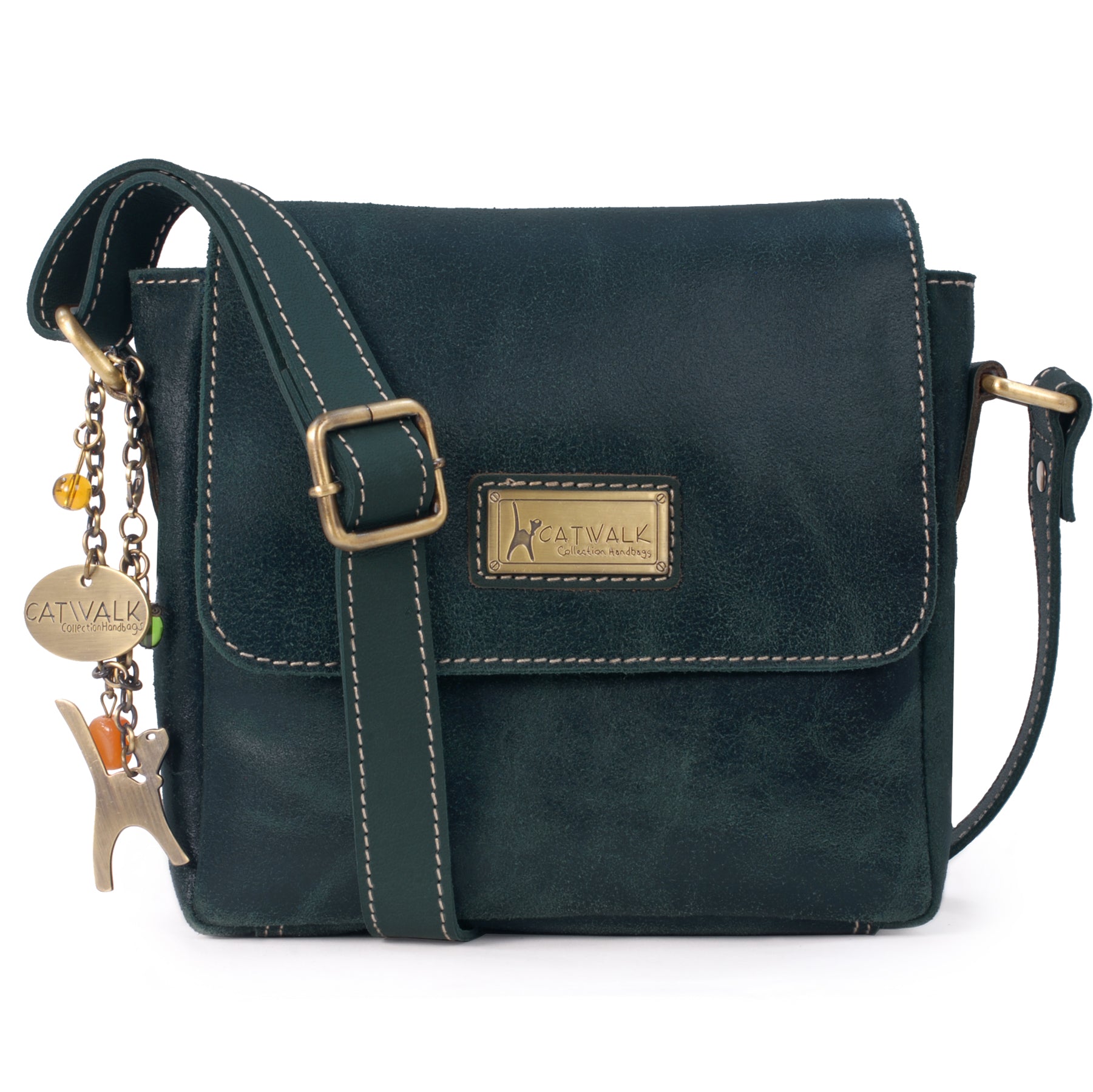 Catwalk Sabine - MeWomen's Distressed Leather ssenger Bag Small