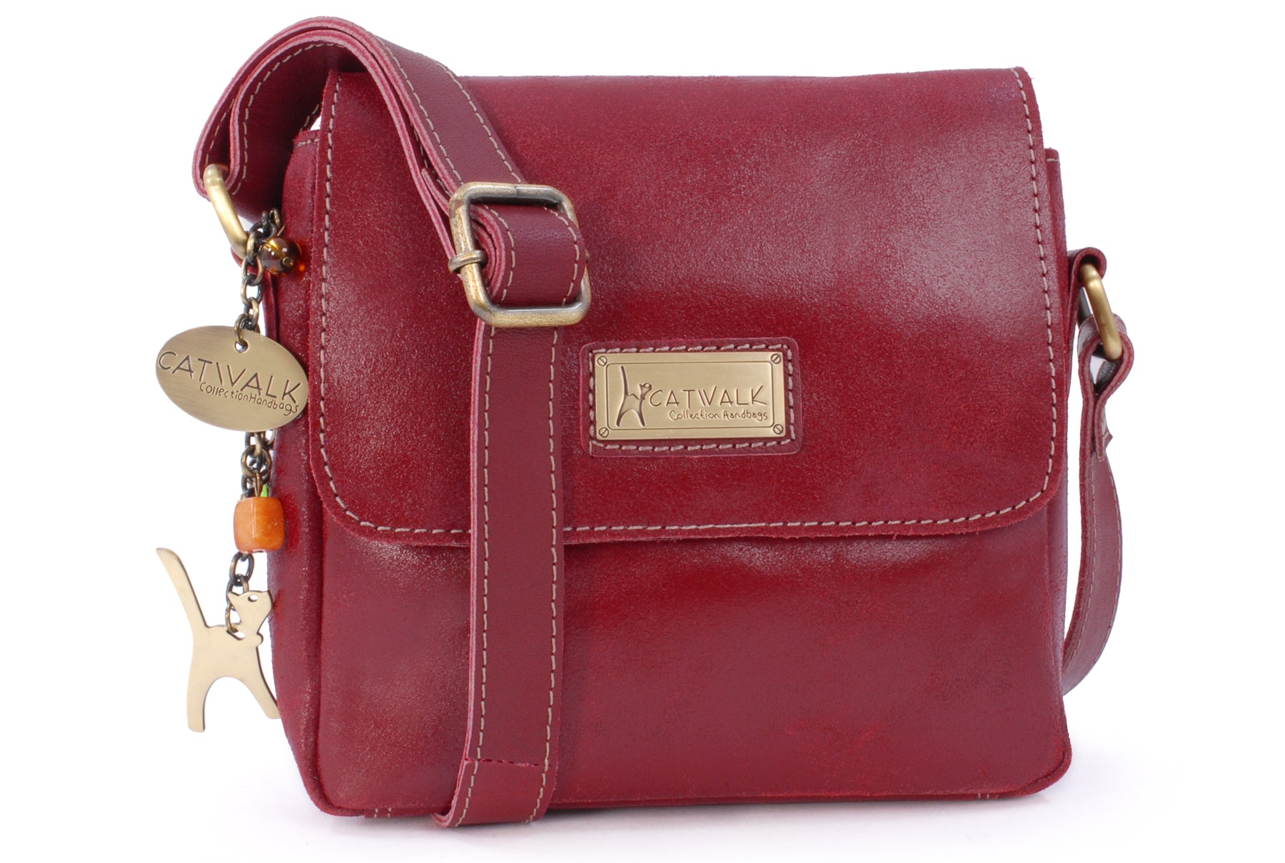 Catwalk Sabine - MeWomen's Distressed Leather ssenger Bag Small