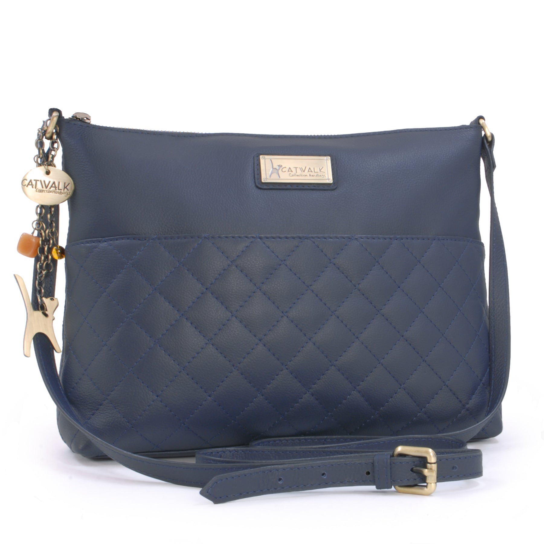 Catwalk Sadie - Women's Quilted Leather Crossbody Bag