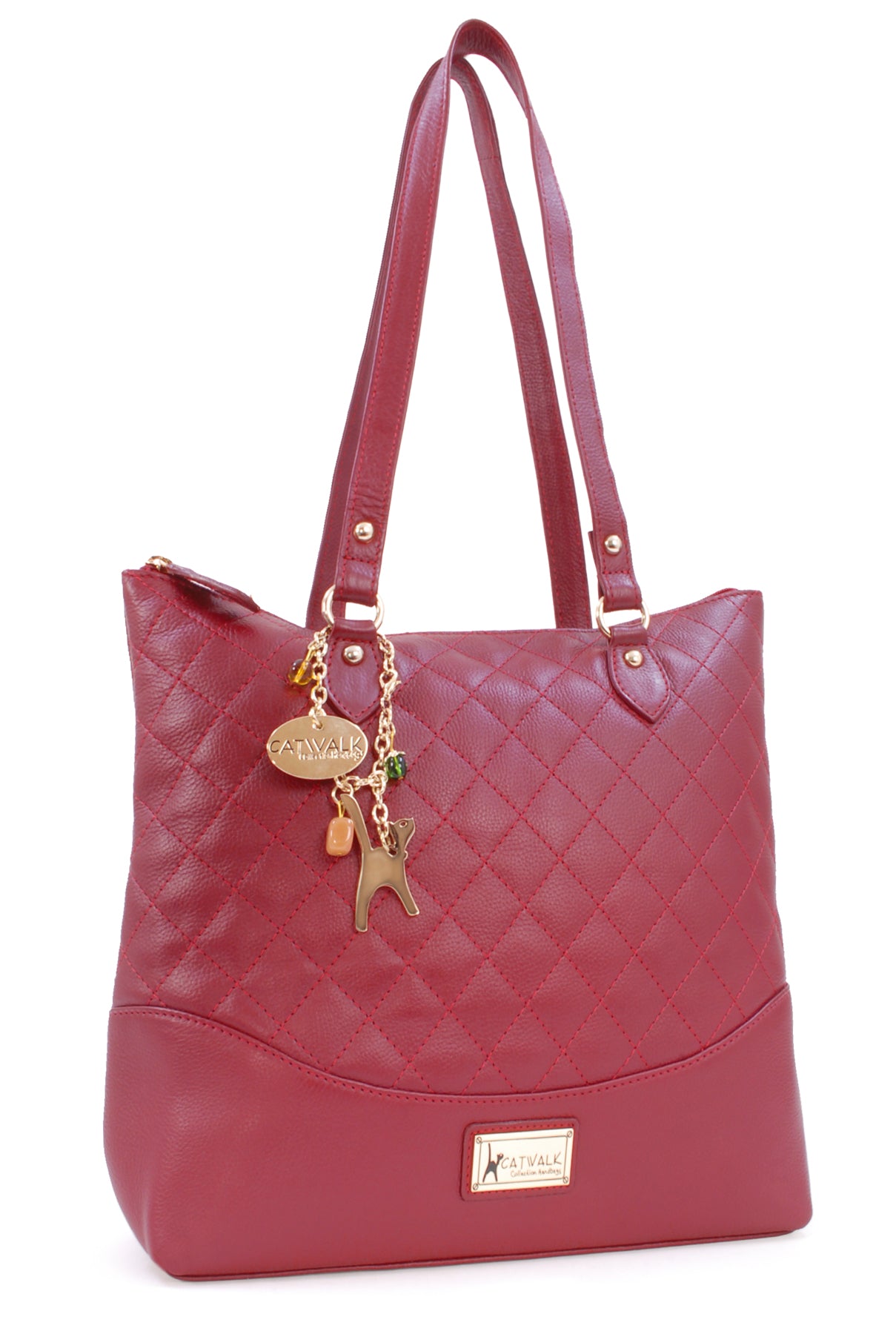Catwalk Sofia - Women's Quilted Leather Shoulder Bag