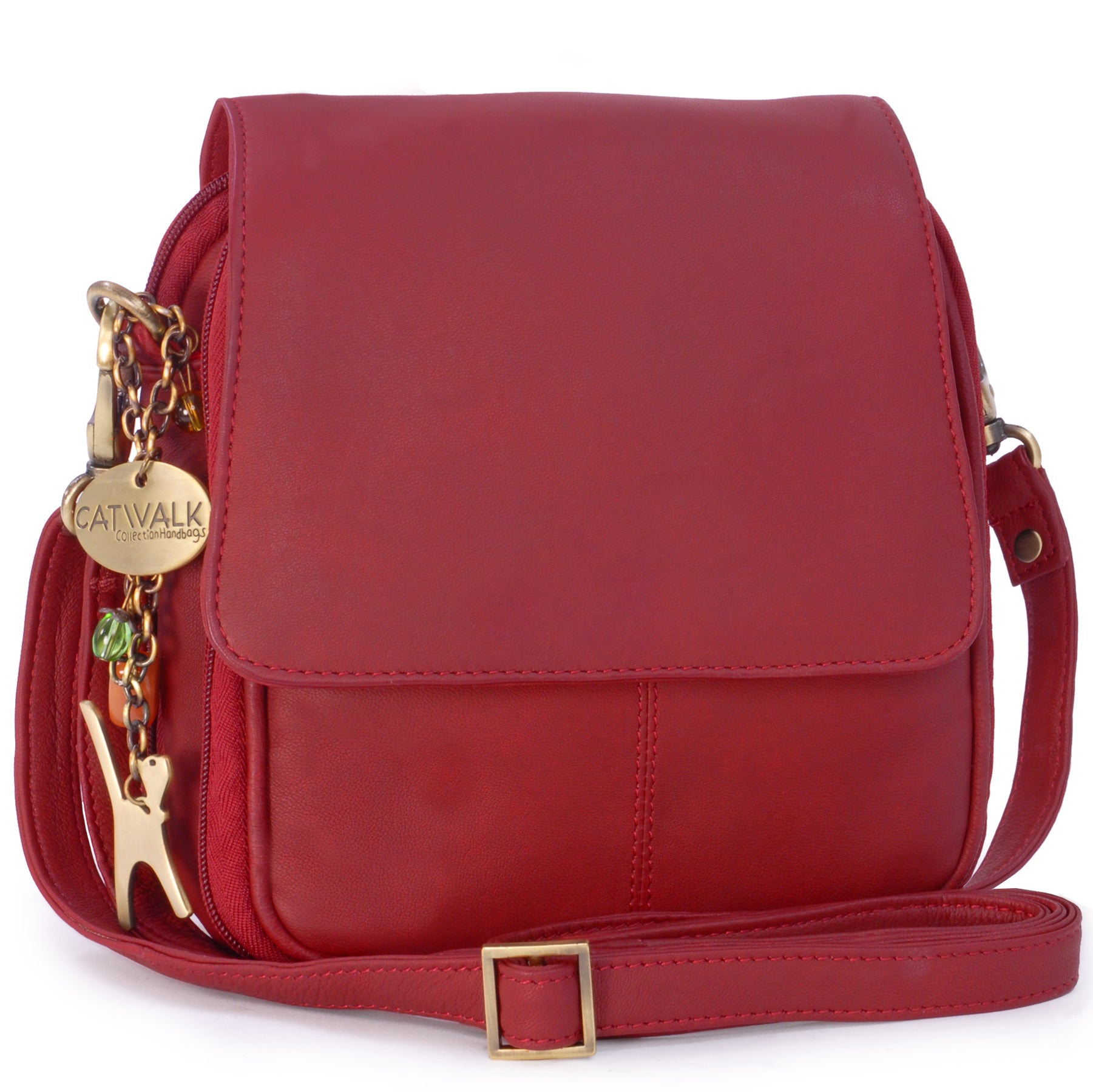 Catwalk Teagan - Women's Leather Organiser Crossbody Bag