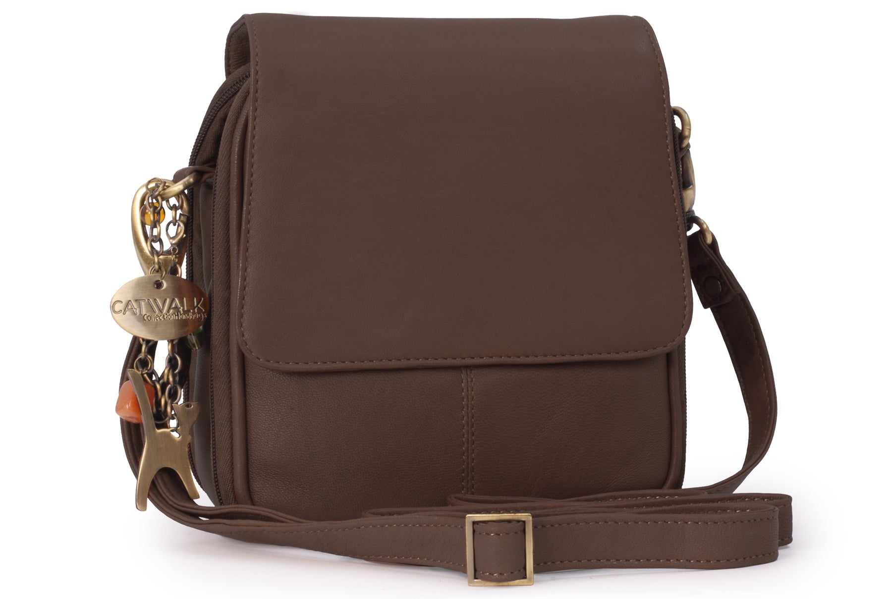 Catwalk Teagan - Women's Leather Organiser Crossbody Bag