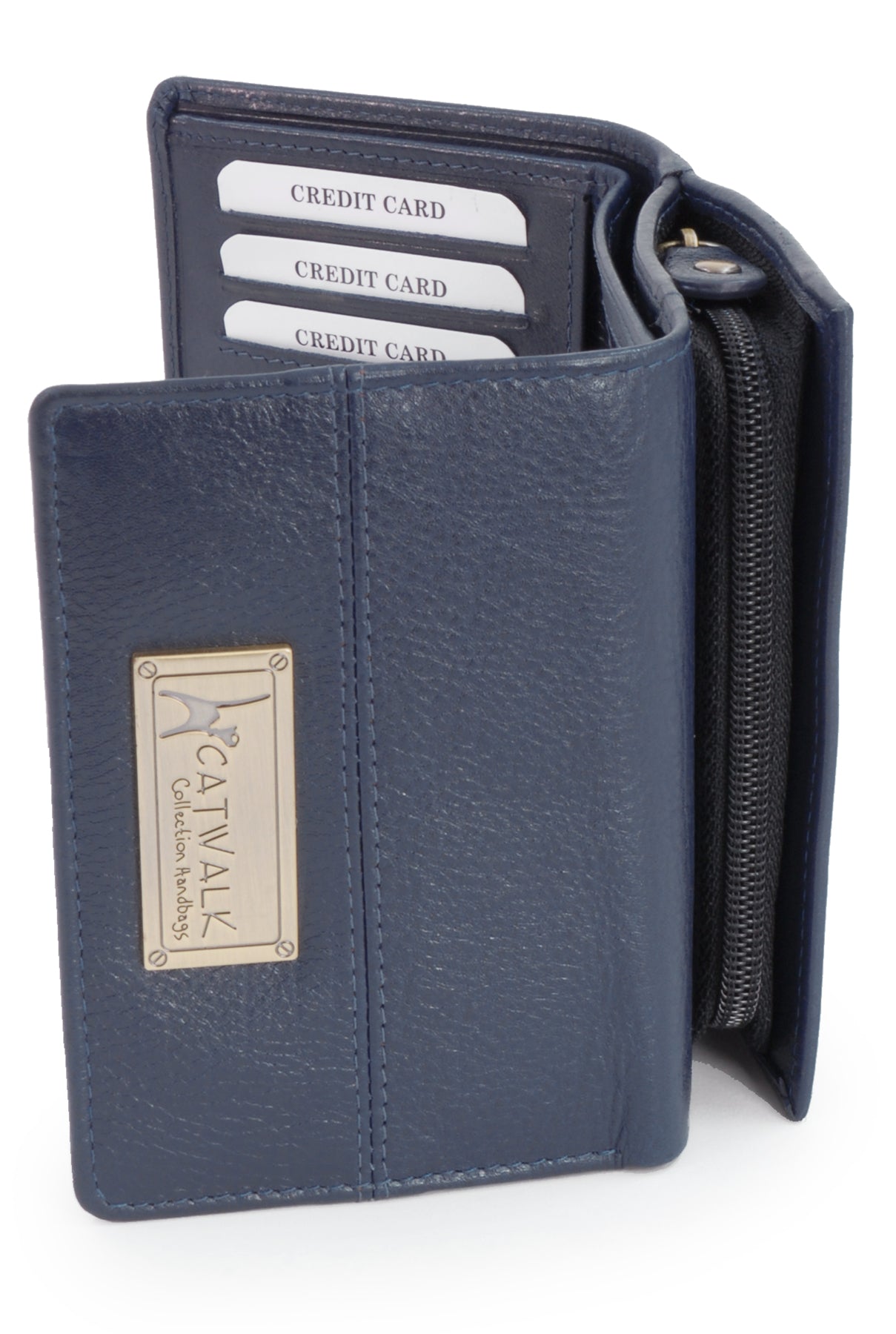 Catwalk Victoria - Ladies Leather Trifold Purse RFID