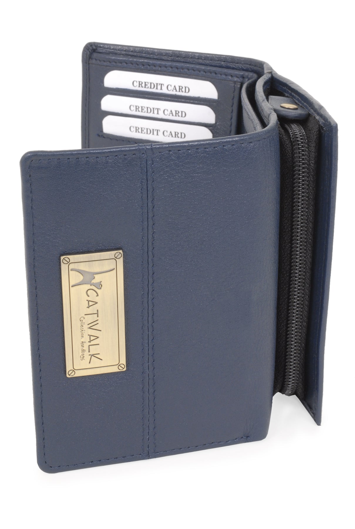 Catwalk Victoria - Ladies Leather Trifold Purse RFID