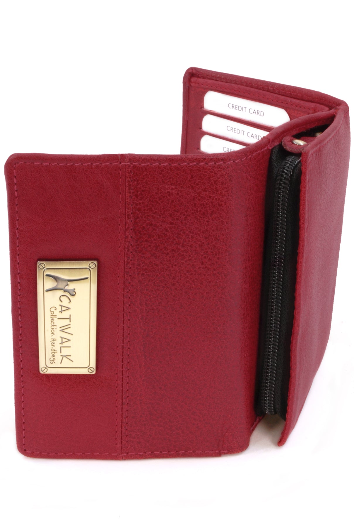 Catwalk Victoria - Ladies Leather Trifold Purse RFID