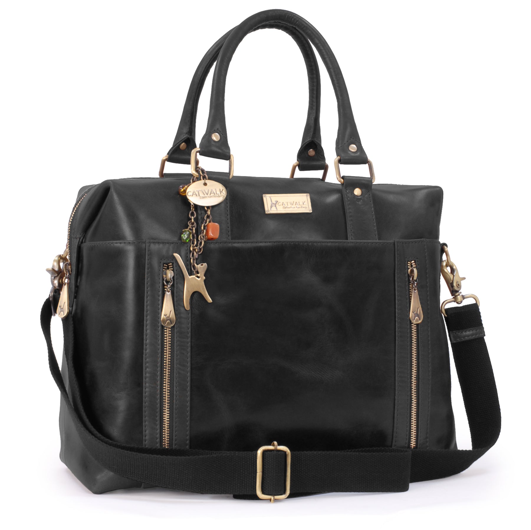 Catwalk Vienna - Women's Leather Holdall Travel & Weekend Bag
