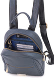 CATWALK COLLECTION HANDBAGS - Women's Leather Fashion Backpack / Rucksack - Casual Daypack - ZOEY - Blue