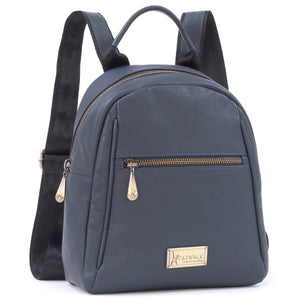 CATWALK COLLECTION HANDBAGS - Women's Leather Fashion Backpack / Rucksack - Casual Daypack - ZOEY - Blue