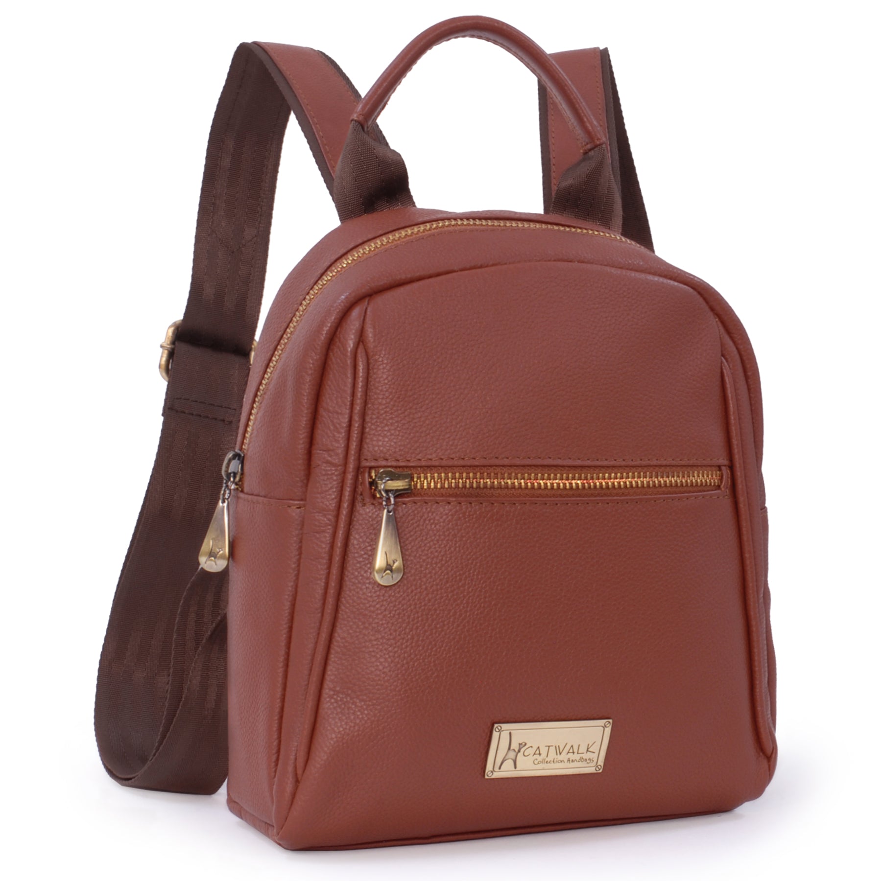 Catwalk Zoey - Women's Leather Back Pack Multi Pocket