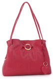 GIGI - Women's Leather Shoulder Bag - OTHELLO 4323 - with heart keyring charm - Red