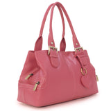 GIGI - Women's Leather Top Handle Handbag / Shoulder Bag - OTHELLO 6165 - with heart keyring charm - Pink