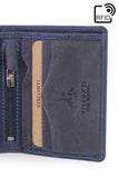 VISCONTI - Mens Wallet - Hunter Leather- Gift Boxed  - 705 - Arrow - Oil Blue-RFID