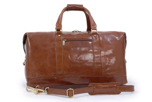 ASHWOOD - Genuine Leather Holdall - Large Overnight / Travel / Business / Weekend / Gym Sports Duffle Bag - 2070 - Chestnut