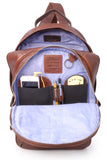 ASHWOOD - Zip Backpack Rucksack - Milled VT Leather - Stratford Collection - 4555 - Tablet Compartment - Chestnut Tan