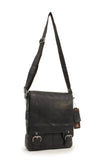 ASHWOOD - Messenger Bag - Laptop / iPad A4 Size - Cross Body / Shoulder / Work Bag - Genuine Leather - 8342 - Black