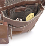 ASHWOOD - Cross Body Bag - Kindle / iPad / Tablet Size - Small Shoulder / Messenger Bag - Distressed Leather - CAMDEN 8351 - Tan