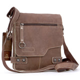 ASHWOOD - Cross Body Bag - Kindle / iPad / Tablet Size - Small Shoulder / Messenger Bag - Distressed Leather - CAMDEN 8351 - Tan