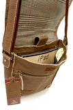 ASHWOOD - Cross Body Bag - Kindle / iPad / Tablet Size - Small Shoulder / Messenger Bag - Distressed Leather - CAMDEN 8352 - Tan