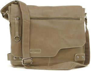 ASHWOOD - Messenger Bag - Cross Body / Shoulder / Work Bag - Genuine Leather - CAMDEN 8353 - Tan
