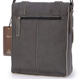ASHWOOD - Cross Body Bag - Kindle / iPad / Tablet Size - Small Shoulder / Messenger Bag - Distressed Leather - Ed - CAMDEN 8355 - Black