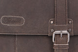 ASHWOOD - Messenger Shoulder Bag - Laptop Bag with Padded Compartment - Business Office Work Bag - Genuine Leather - CALVIN - CAMDEN 8356 - Brown