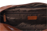 ASHWOOD - Genuine Leather Wheeled Holdall - Large Overnight / Business / Weekend / Travel Trolley Bag with Telescopic Handle - ALBERT - Chestnut