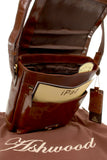 ASHWOOD - Cross Body Bag - Kindle / iPad / Tablet Size - Small Shoulder / Messenger Bag - Genuine Leather - BENJAMIN - Chestnut Brown