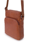 ASHWOOD - Vintage Leather Messenger Shoulder Bag - Medium Size F-82 Travel Flight Holiday - Tablet eBook - Honey (Tan)