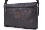 ASHWOOD - Vintage Leather Messenger Shoulder Bag - F85 - Office College University - Laptop Friendly - Black