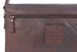 ASHWOOD - Vintage Leather Messenger Shoulder Bag - F85 - Office College University - Laptop Friendly - Brandy