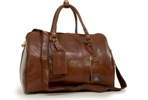 ASHWOOD - Genuine Leather Holdall - Large Overnight / Travel / Business / Weekend / Gym Sports Duffle Bag - HARRY - Chestnut Brown