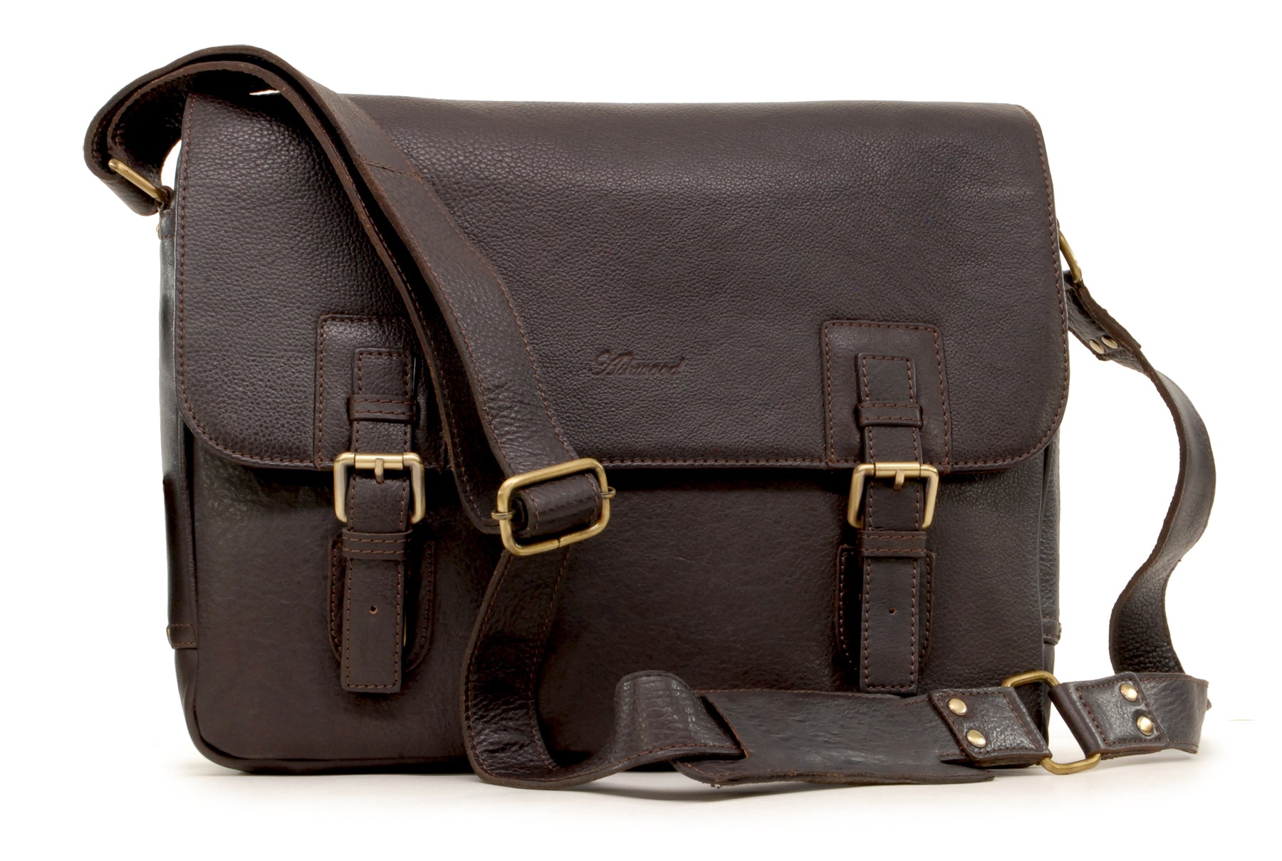 ASHWOOD Luggage Leather Laptop Messenger Bag 8343 Brown/crum Size: One