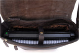 ASHWOOD - Messenger Bag - Cross Body / Shoulder / Laptop Bag - Business Office Work Bag - Genuine Leather - PEDRO - Dark Brown