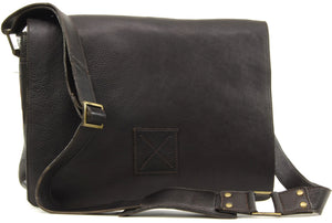 ASHWOOD - Messenger Bag - Cross Body / Shoulder / Laptop Bag - Business Office Work Bag - Genuine Leather - PEDRO - Dark Brown