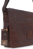 ASHWOOD - Messenger Bag - Cross Body / Shoulder / Laptop Bag - Business Office Work Bag - Genuine Leather - PEDRO - Mid Brown
