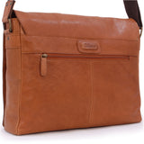 ASHWOOD - Messenger Bag - Cross Body / Shoulder / Laptop Bag - Business Office Work Bag - Genuine Leather - PEDRO - Tan