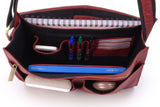 BUCKLESTONE - Leather Messenger / Shoulder Bag - Laptop / iPad - Leather - LANCASTER (M) - Bubble Red