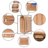 BUCKLESTONE - Leather Messenger / Shoulder Bag - Laptop / iPad - Leather - LANCASTER (M) - Hunter Tan