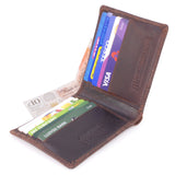 BUCKLESTONE - Mens Wallet - Hunter Leather - Gift Boxed - OXFORD - Hunter Dark Brown-RFID